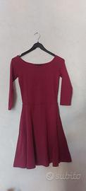 vestito terranova color borgogna in cotone