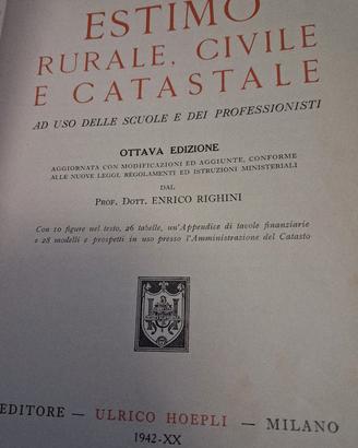 Raccolta 7 libri Estimo Costruzioni