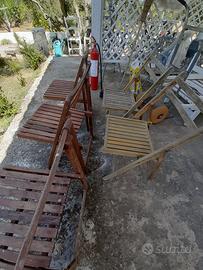 sedie pieghevoli in legno