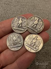 4 Monete in Argento, 5 lire Aquilotto 1927