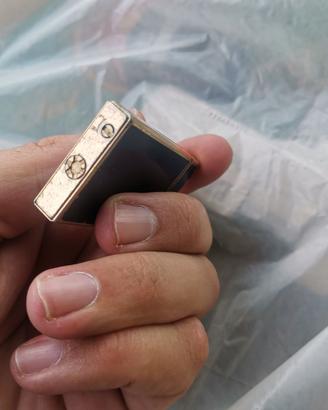 Accendino Vintage stile Dupont oro blu