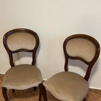 Sedie antiche in velluto