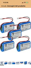 Lotto 5 batterie ricaricabili
