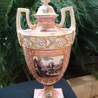 Coppia Vasi Anfore Porcellana Stile Sèvres /Samson