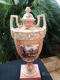 Coppia Vasi Anfore Porcellana Stile Sèvres /Samson