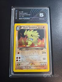 Dark tyranitar 11 holo gradato 5 aigrading