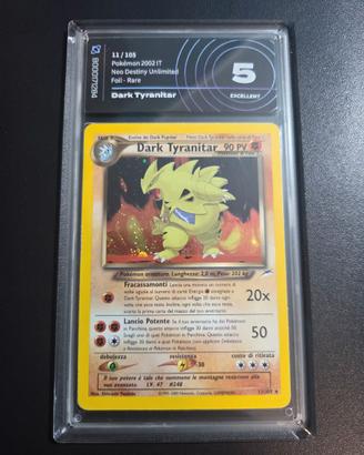 Dark tyranitar 11 holo gradato 5 aigrading