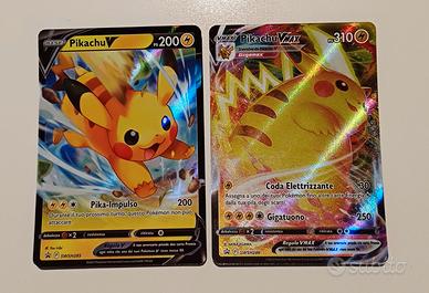 Pikachu Vmax e Pikachu V,  leggere la descrizione.