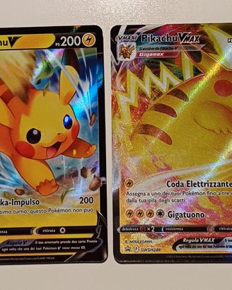 Pikachu Vmax e Pikachu V,  leggere la descrizione.