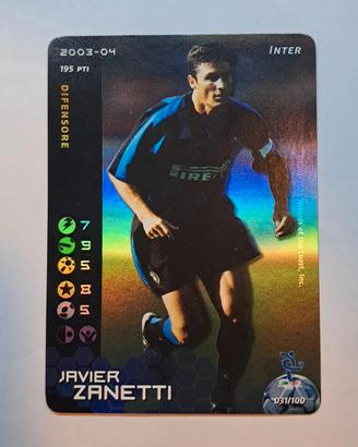 Card  Football Champions 2003-04 Javier Zanetti 
