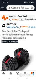  pesi Bowflex  2-24 nuovi e  porta pesi eur
