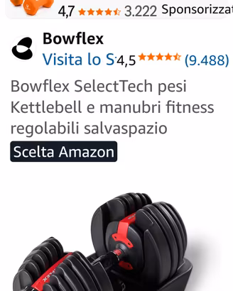  pesi Bowflex  2-24 nuovi e  porta pesi eur