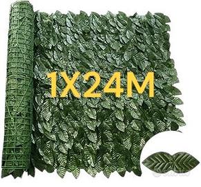 1x24 M Siepe artificiale Edera finta Recinzione