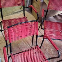 Set 5 sedie MYA spaghetti Vintage