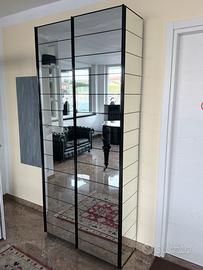 Nr. 2 Armadio/Libreria a specchio ante scorrevoli