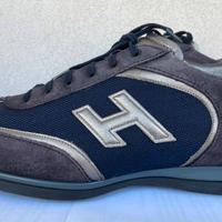 Scarpe Hogan Olympia basse blu in pelle - n. 10,5