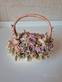 Cestino fiori Capodimonte F.lli Majello