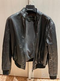 D'Arienzo Bomber Pelle Agnello Nero NUOVO - Tg XL