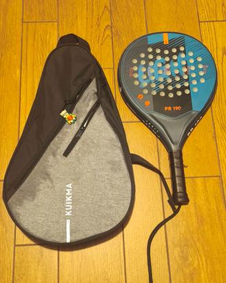 racchetta e porta racchetta padel bambino