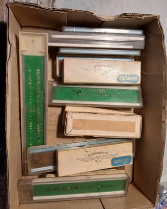 Normografo vintage 18 pezzi varie misure