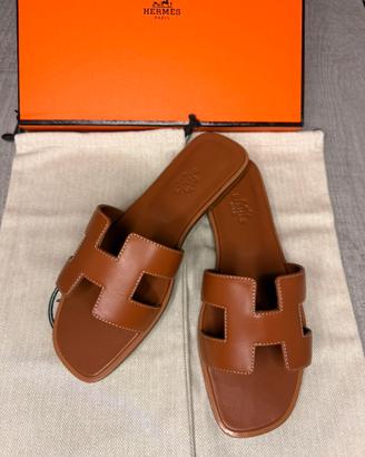 Sandali Hermes Oran Beige Taglia 38
