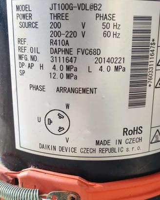 Compressore per condizionatore Daikin JT100G