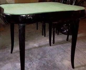 Tavolo poker legno massello anni '50