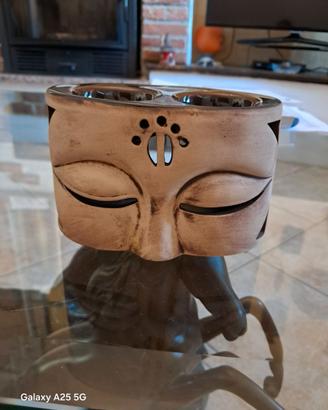 Bruciatore oli essenziali - viso Buddha