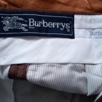 BURBERRYS PANTALONE PURA LANA MARRONE TG46 NUOVO