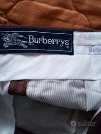 BURBERRYS PANTALONE PURA LANA MARRONE TG46 NUOVO