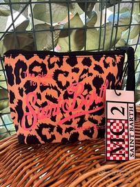 Pochette saint barth tema leopardata nuova