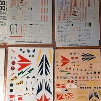 fogli decals per modellismo aereo statico plastico