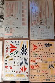 fogli decals per modellismo aereo statico plastico