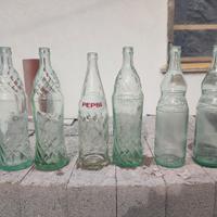  bottiglie in vetro anni 50/60 