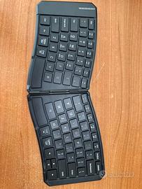 Tastiera wireless pieghevole ergonomica bluetooth