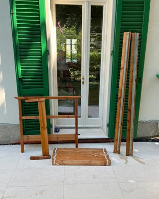 Letto Ikea legno massello 1 piazza 100x200 cm