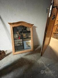 specchio in legno artigianale