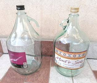 Boccioni in vetro per olio, vino da 5 L lavati