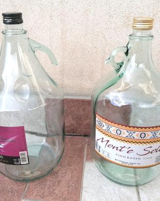 Boccioni in vetro per olio, vino da 5 L lavati