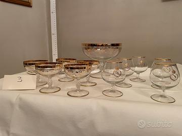 Servizio bicchieri champagne e cognac
