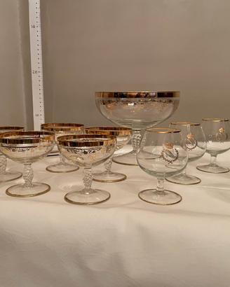 Servizio bicchieri champagne e cognac