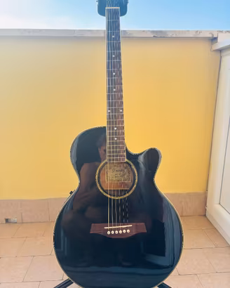 Chitarra acustica Ibanez AEG 10 E con custodia rig