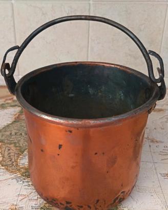 Paiolo in rame 13x13
