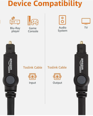 Amazon Basics Cavo audio ottico digitale Toslink 1