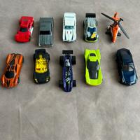 Lotto 10 automobiline da collezione o gioco Mattel