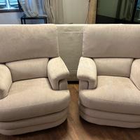 3 poltrone colore beige