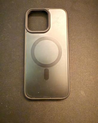 Cover Magsafe iPhone 16 Pro Max nera opaca
