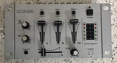 Mixer DJ-KÖNIG KNDJMIXER10 - 3 canali stereo RCA