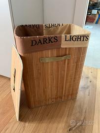 Cestito per dividere biancheria bambu