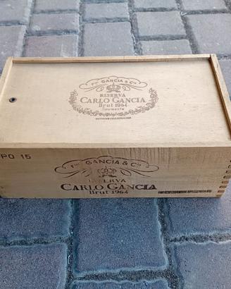 cassetta legno vintage brut riserva gancia